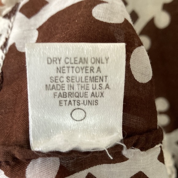 MILLY Cabana retro brown and white crochet beach coverup size medium - Picture 6 of 10